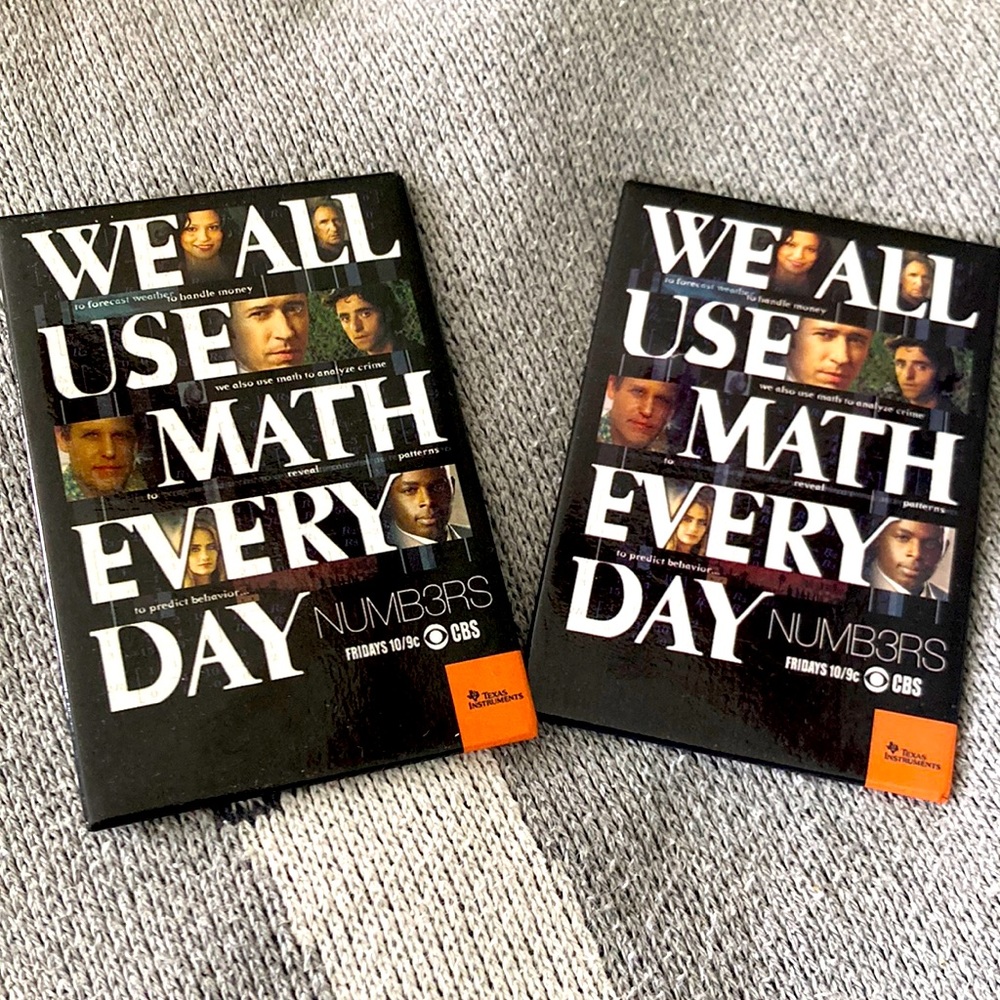 Good used condition NUMB3RS CBS pins